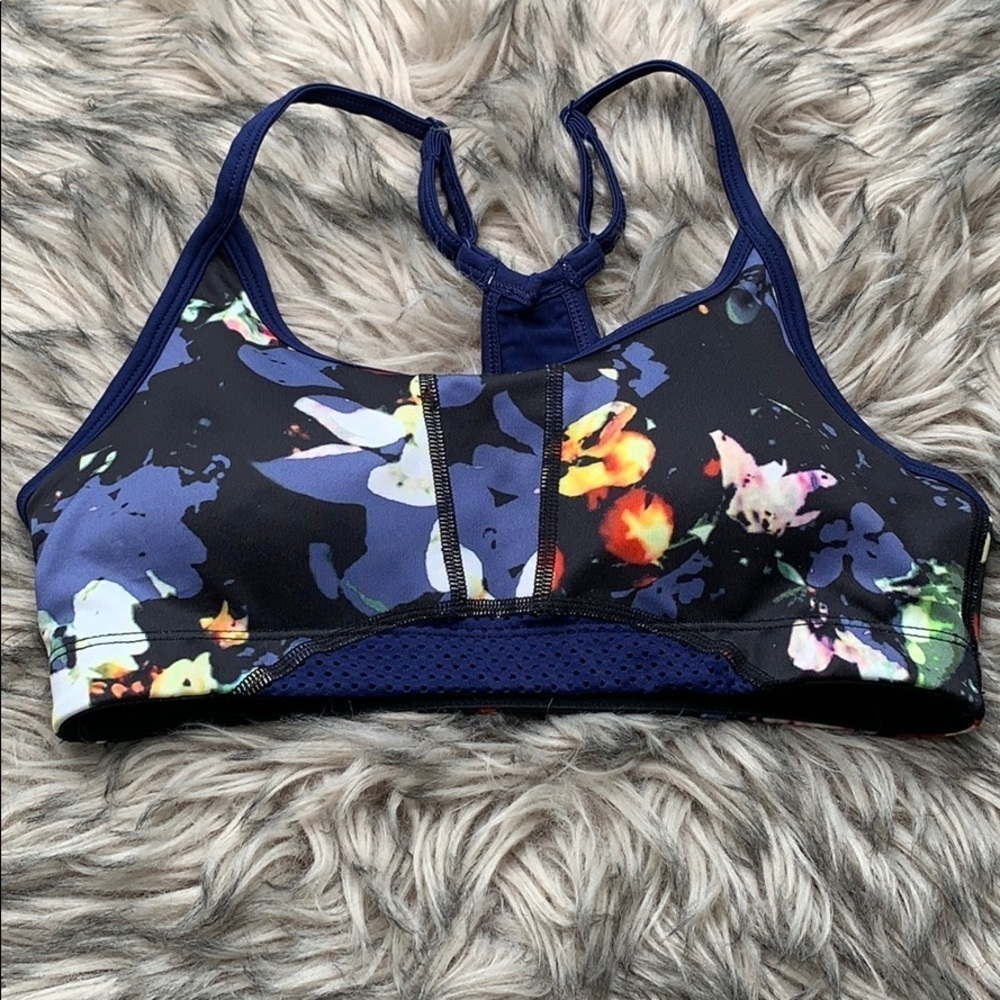 Shape Floral Athletic Floral Sports Bra sz XS